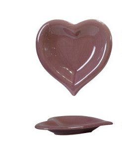Stoneware Heart Dish - Pink