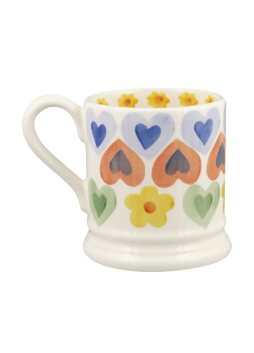 Hearts and Flowers 1/2 Pint Mug