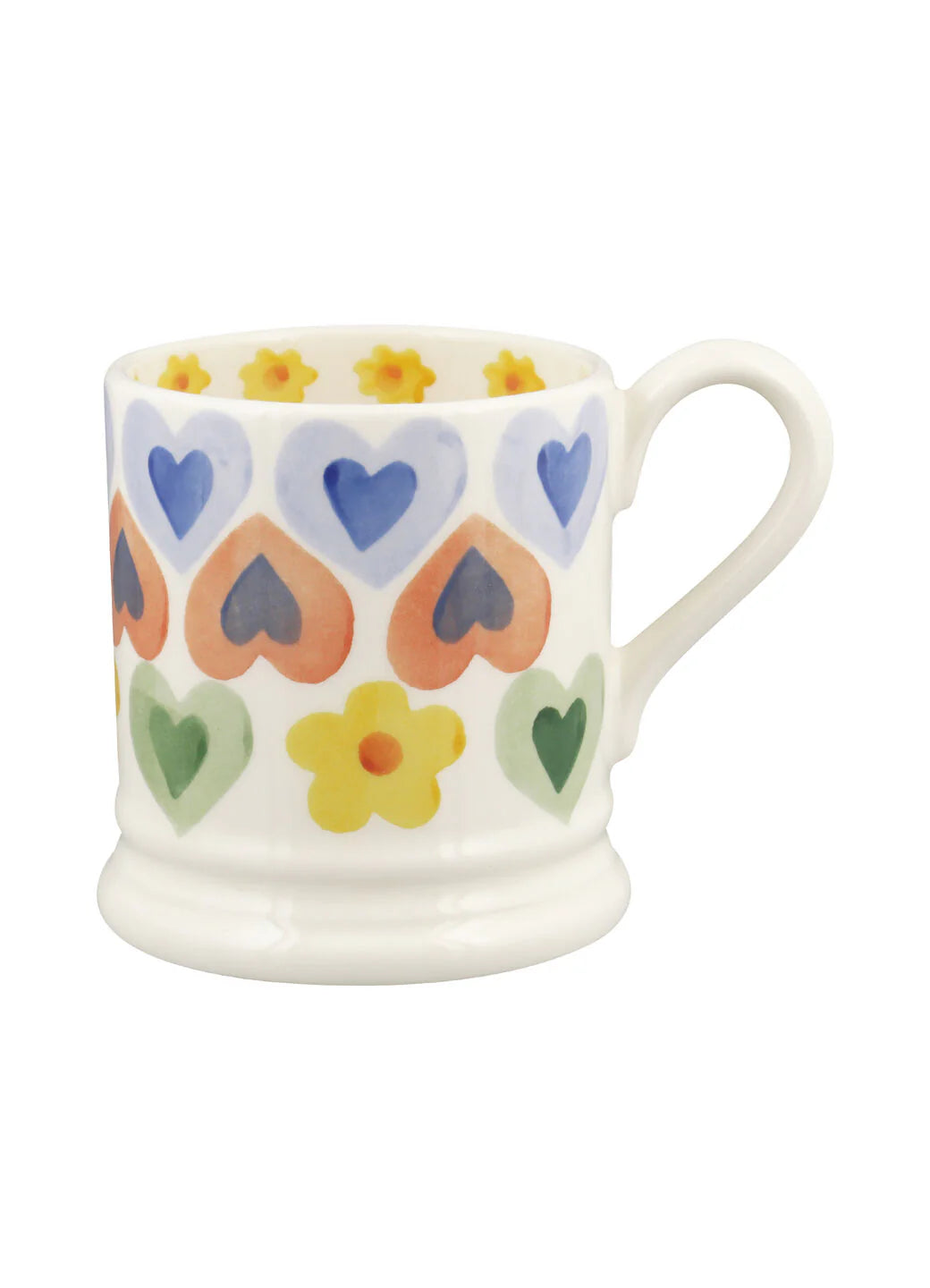Hearts and Flowers 1/2 Pint Mug